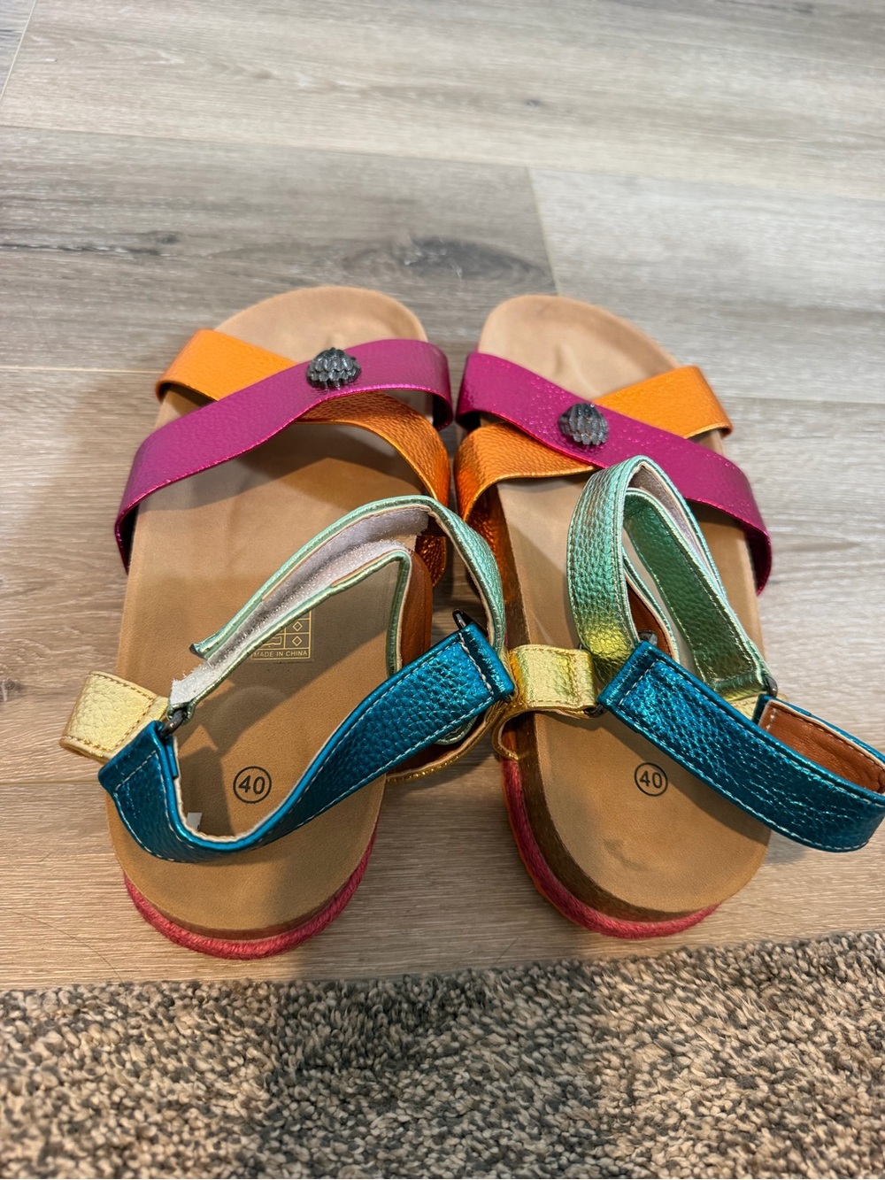 Multicolored bright sandal